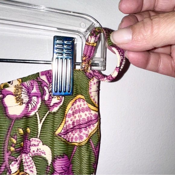 Vintage 60s Floral Paisley Maxi Skirt Boho Hippie Halter Dress & Matching Belt - Picture 9 of 11